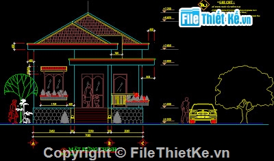 Bản vẽ,Bản vẽ autocad,Bản vẽ nhà phố,kiến trúc nhà mái thái